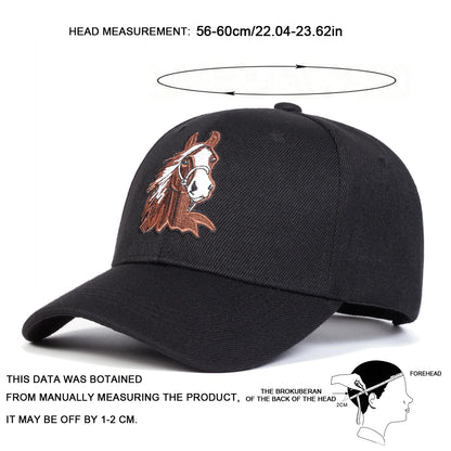 Unisex Horse Embroidery Baseball Caps