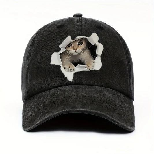 Funny Style Cat Patterned Baseball Cap