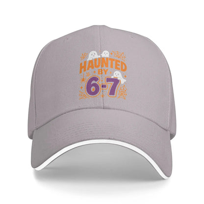 Haunted By 67 Halloween Meme Funny 67 meme Halloween Sun Baseball Cap