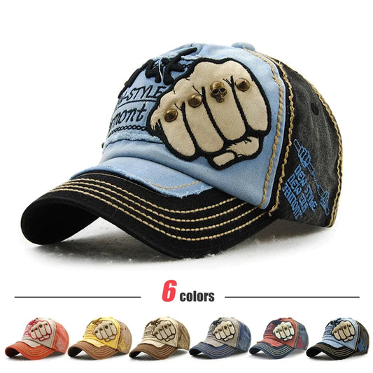 Fashion Baseball Cap Sports Outdoors Casual Cap Gorras Hip Hop Caps On Size Adjustable Unisex Fist River Patch