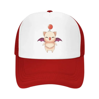 Custom Final Fantasy Moogle Trucker Hat Baseball Cap