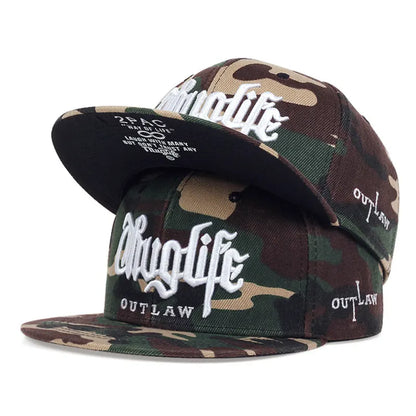 2025 Fashion Fastball CAP Thug Life Embroidery Hip Hop Baseball Cap Snapback Hat