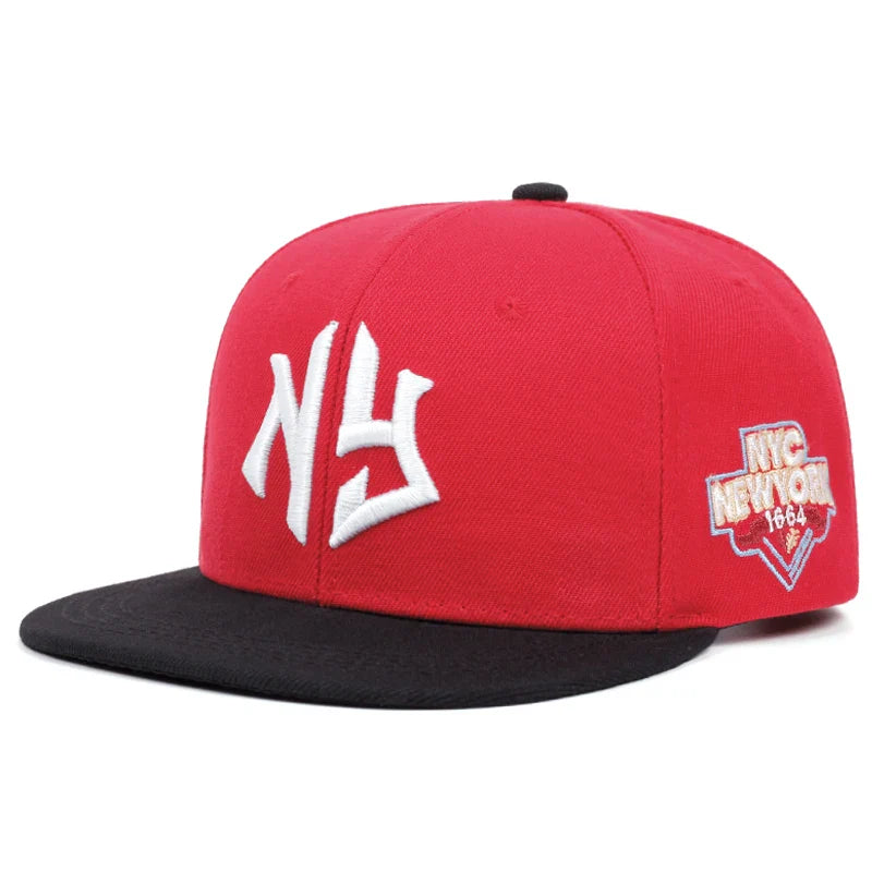 Men's Fashion Letter NY1664 Embroidered Snapback Hat Hip