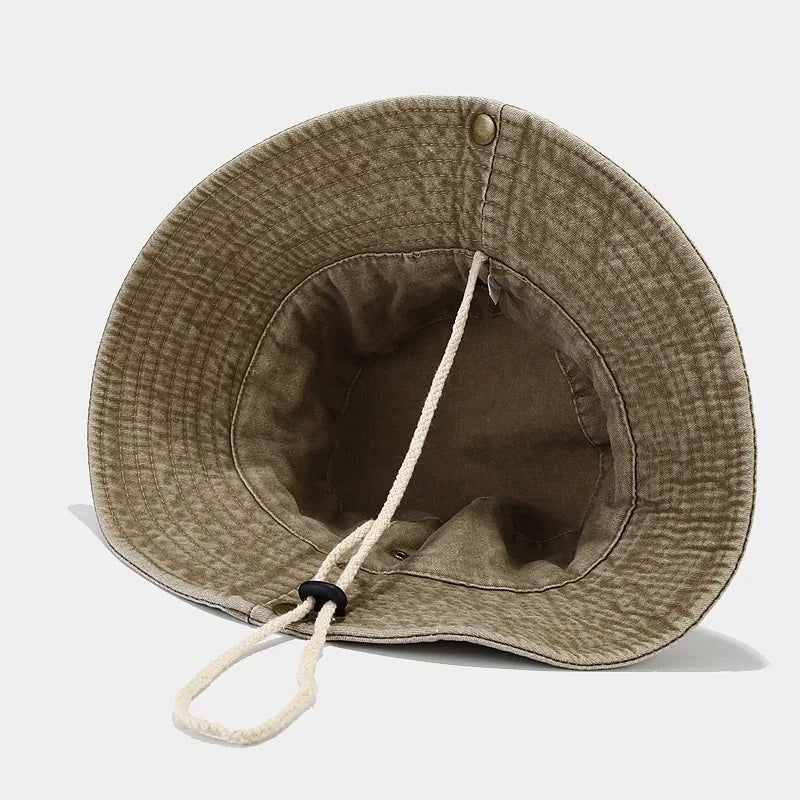 Bucket Hat for Men Pure Cotton Panama Fisherman