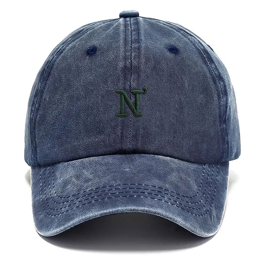 N Unisex Baseball Cap Distressed Fashion Dad Hat Casual Streetwear