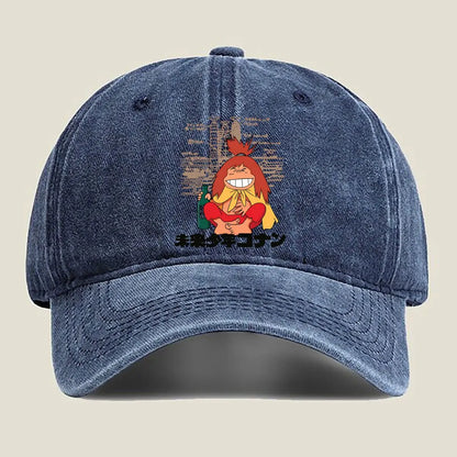 Future Boy Conan Anime - Inspired, 'Future Boy Conan' Manga Design Washed Baseball Cap