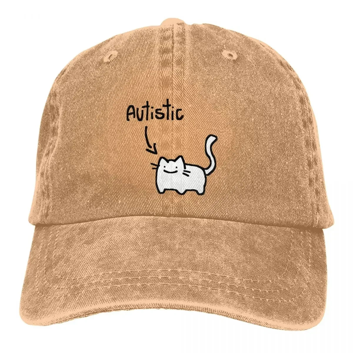 Pure Color Dad Hats Autistic Cat Women's Hat Sun Visor Baseball Caps