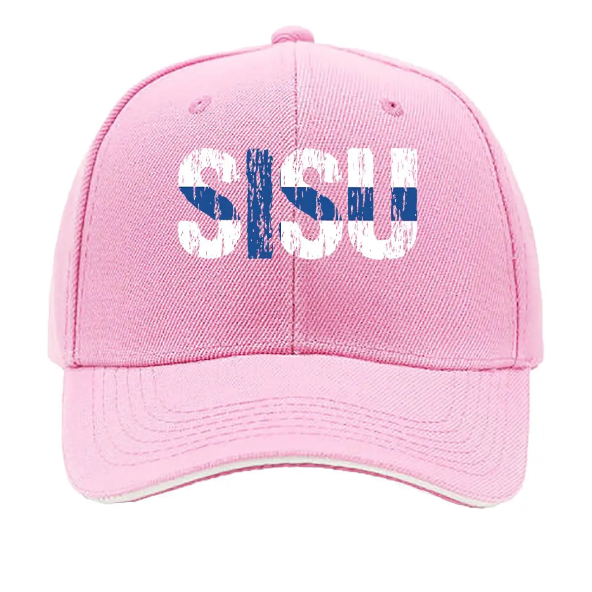 Sisu Finnish Word Resilience Text Art Print Sandwich Baseball Cap