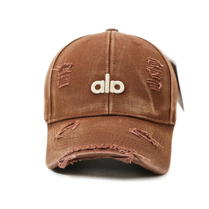 Vintage American-Style Distressed Denim Baseball Cap