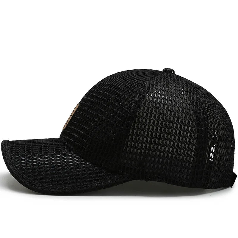 Men'S New Fashion Baseball Cap Summer Breathable Full Net Shade Fishing Cap