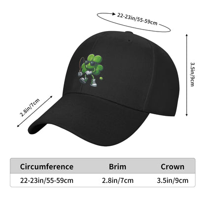 Tennis Player St Patricks Day Shamrock Clover Irish Prid Sun Baseball Cap