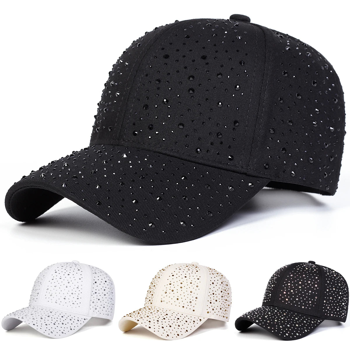 Unisex Rhinestone Baseball Caps