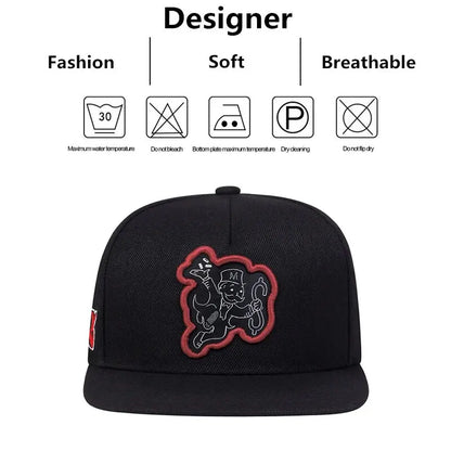 New Snapback Hip Hop Hats Fashion Characte Embroidered Baseball Cap Men Women