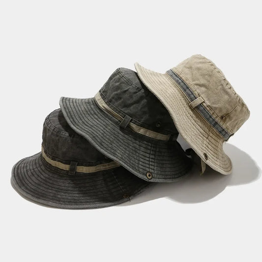 Four Seasons Cotton Solid Bucket Hat
