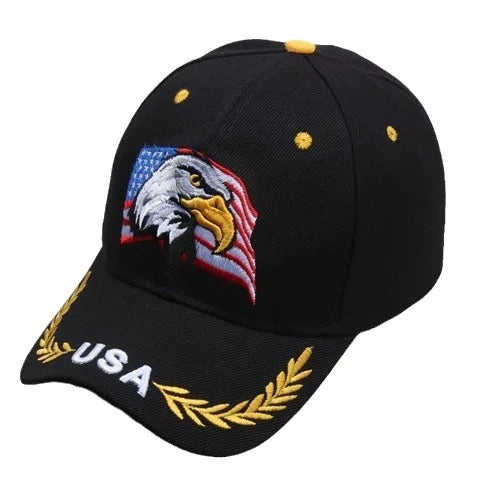 Eagle Flag Five Pointed Star Embroidered Baseball Cap
