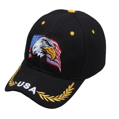 Eagle Flag Five Pointed Star Embroidered Baseball Cap