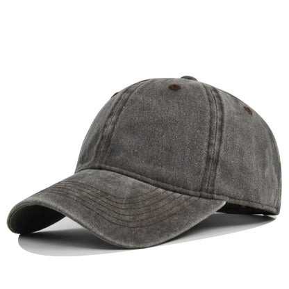 Retro Washed Cotton Baseball Cap Men