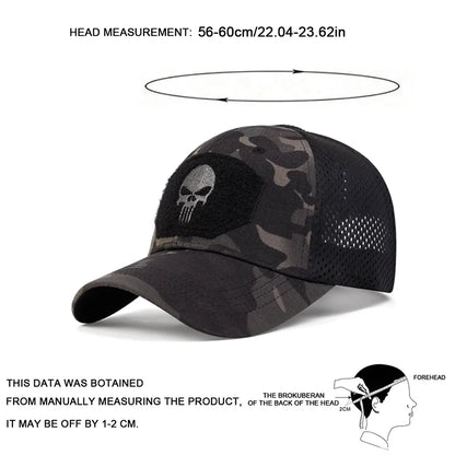 Unisex Skull Embroidery Baseball Cap