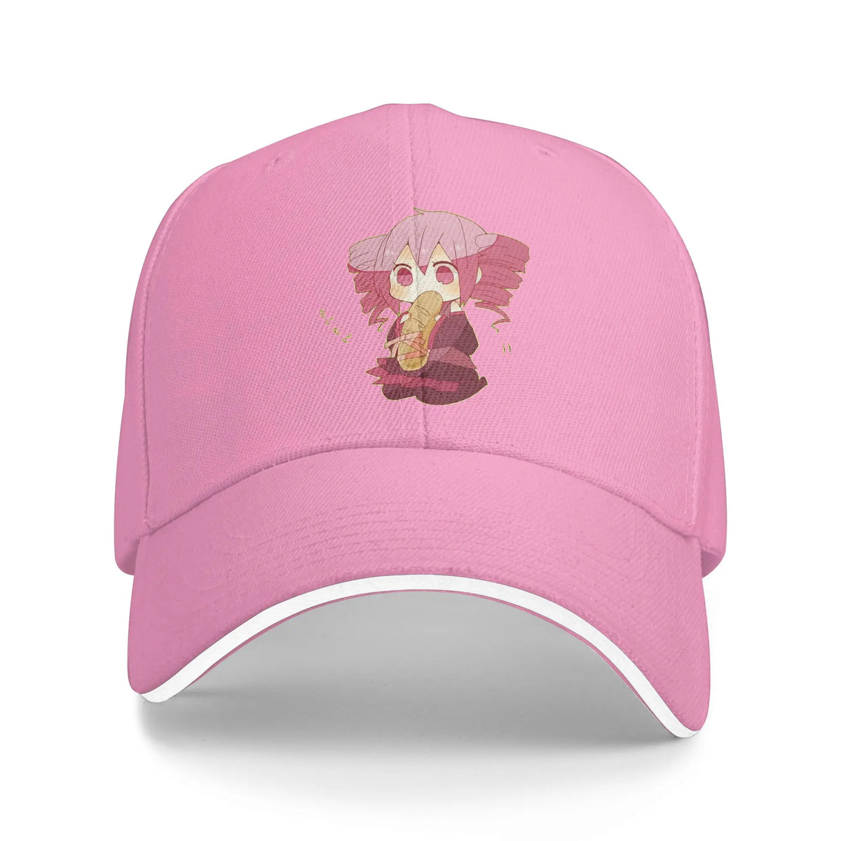 Chibi Kasane Teto Eating Bread Baseball Cap