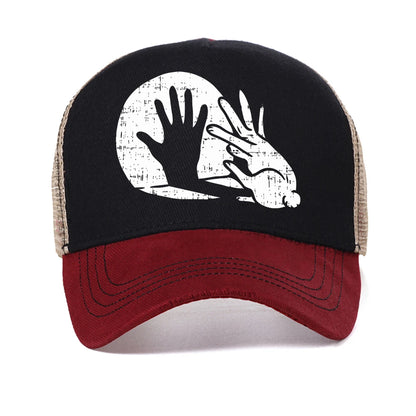 Animal Bunny Shadow Play Pun Cap Man Adjustable Baseball Caps