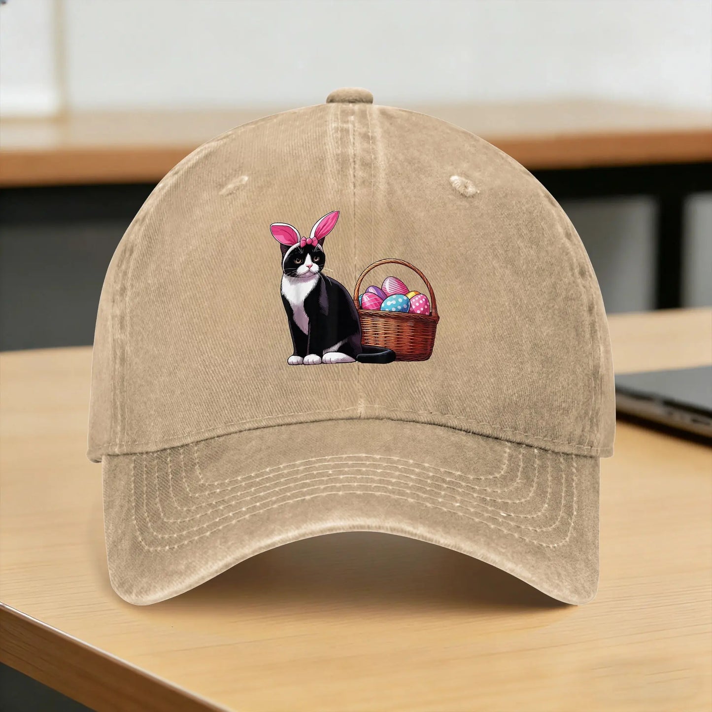 Funny Easter Cats Ears Bunny Eggs Casual Baseball Cap