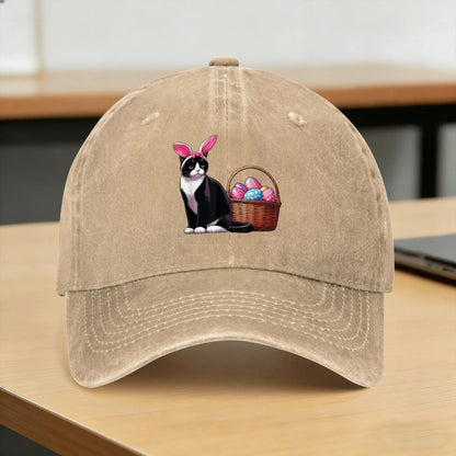 Funny Easter Cats Ears Bunny Eggs Casual Baseball Cap