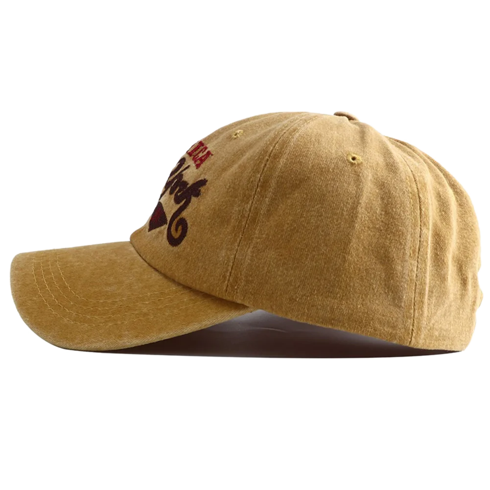 Retro Letter Embroidered Baseball Cap For Women Men