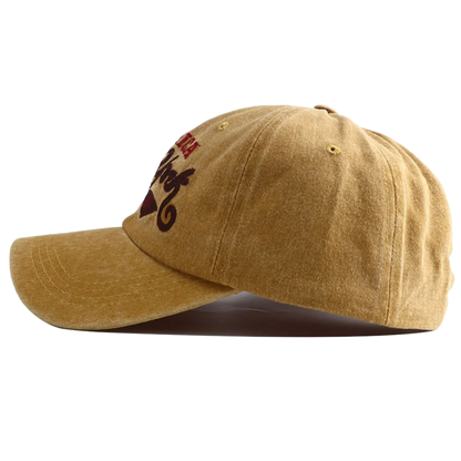 Retro Letter Embroidered Baseball Cap For Women Men