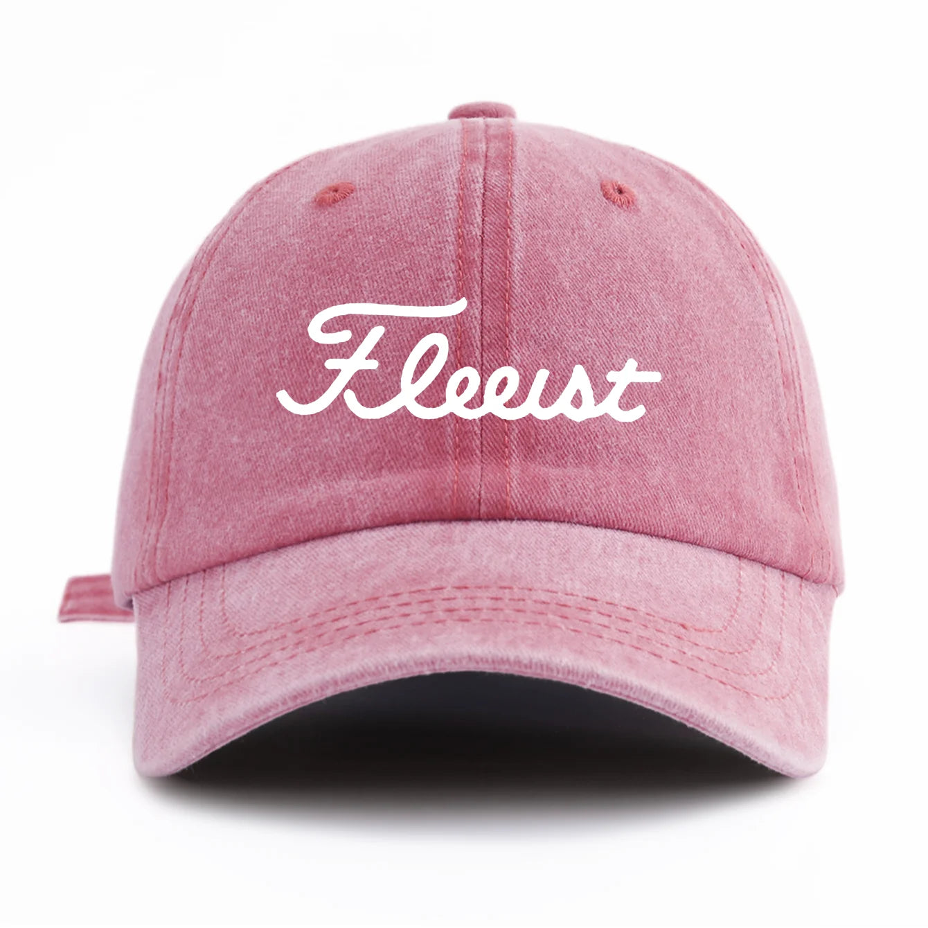 F Print Washed Baseball Cap For Adults