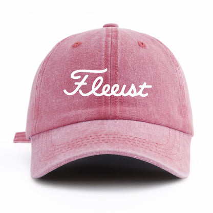 F Print Washed Baseball Cap For Adults