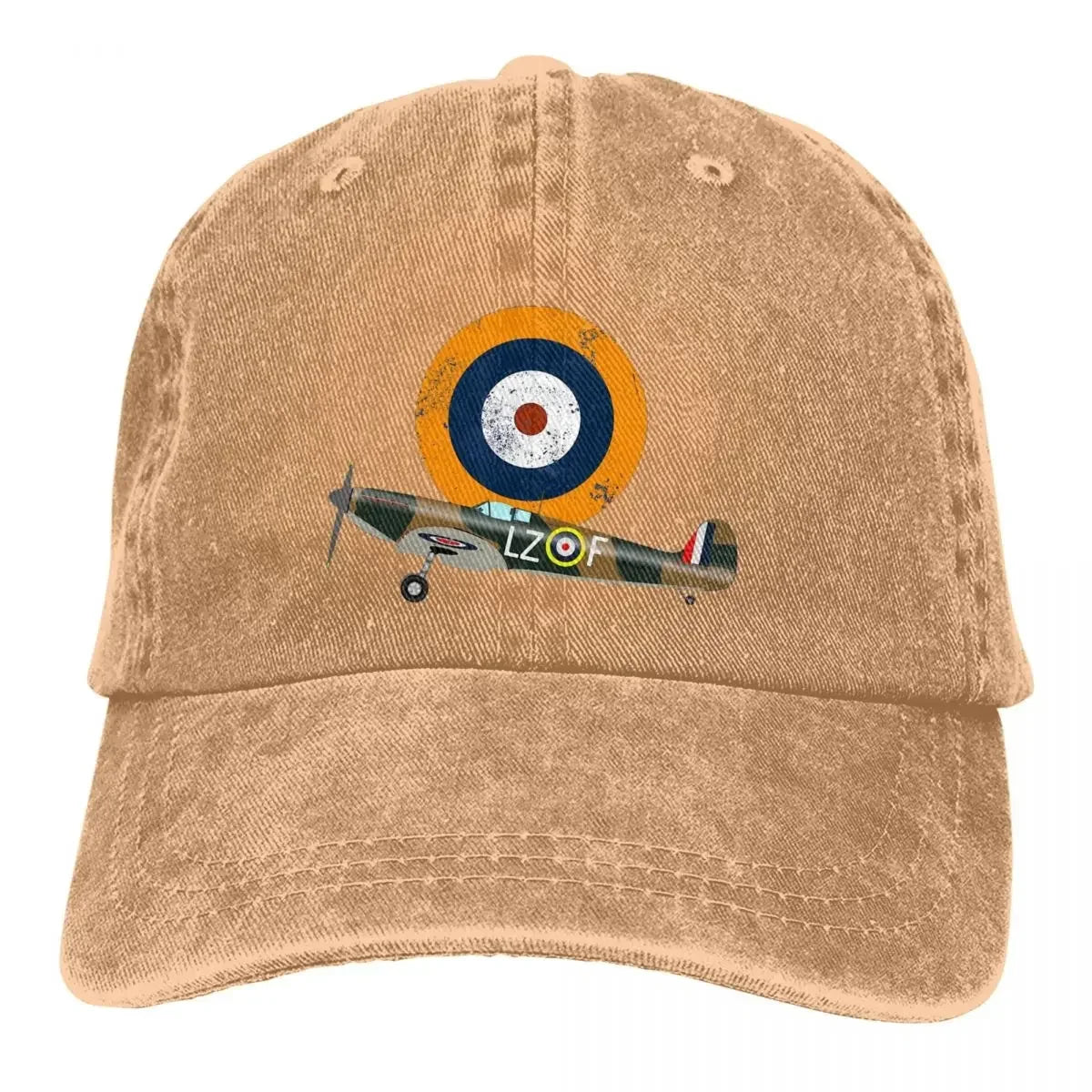 Supermarine Spitfire RAF WW2 Aircraft Plane Flugzeug MKI Delete Baseball Cap Men