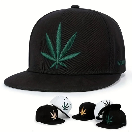 Spring Summer Maple Leaf Embroidery Baseball Cap Fashion Snapback Cap