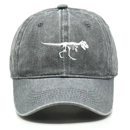 Skeleton Dinosaur Print Baseball Cap