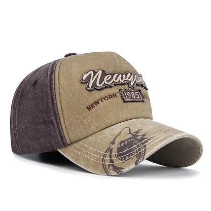 6 Colors New Unisex Washed Distressed Craft Patch Baseball Cap