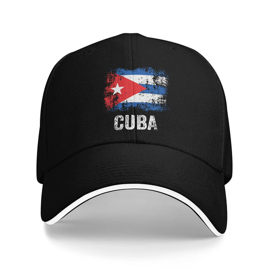 Summer Cuban Vintage Cuba Flag Baseball Cap