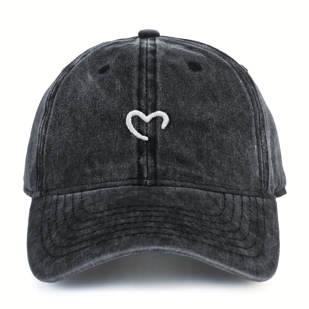Women's Heart-Shaped Embroidered Baseball Cap