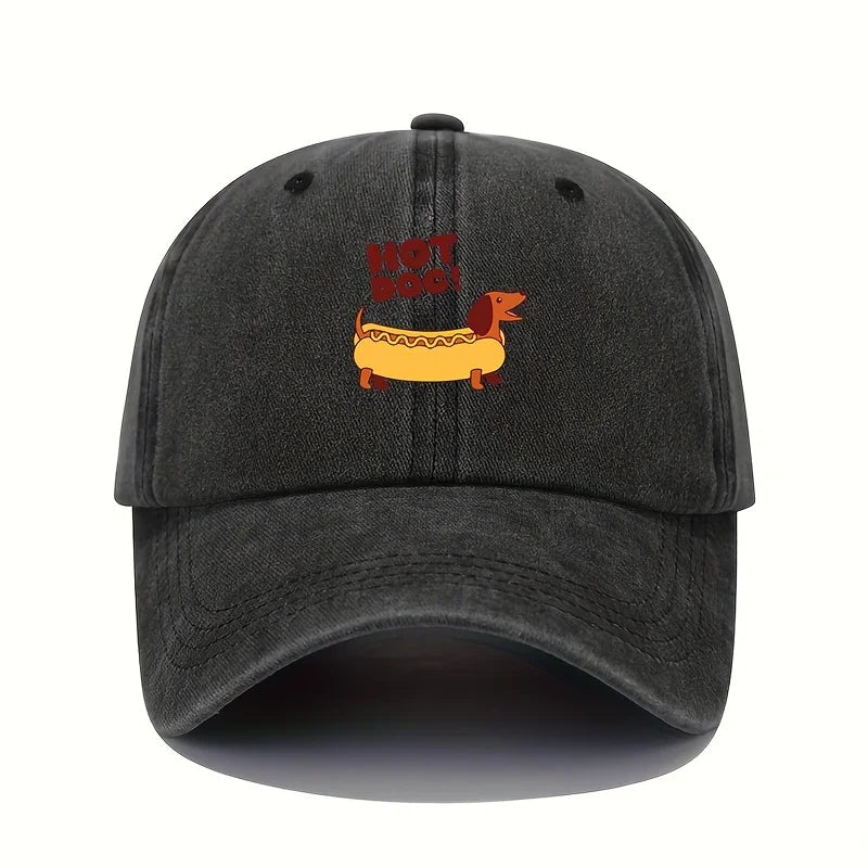Fun Hot Dog Printed Baseball Hat