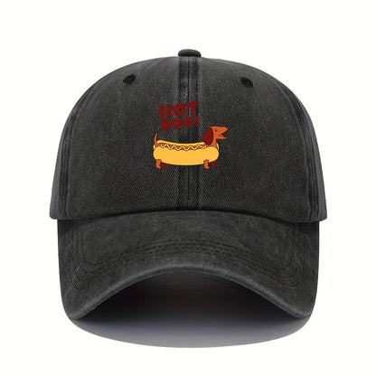 Fun Hot Dog Printed Baseball Hat