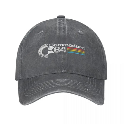 Hip Hop Denim Retro Commodore 64 Baseball Cap Homme Spring Autumn