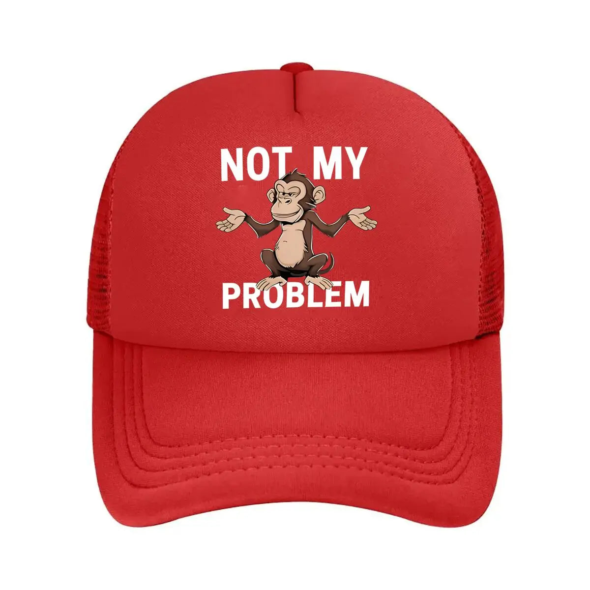 Vintage Baseball Cap Monkey NOT MY PROBLEM 2D Print 2026 Mesh Baseball Cap