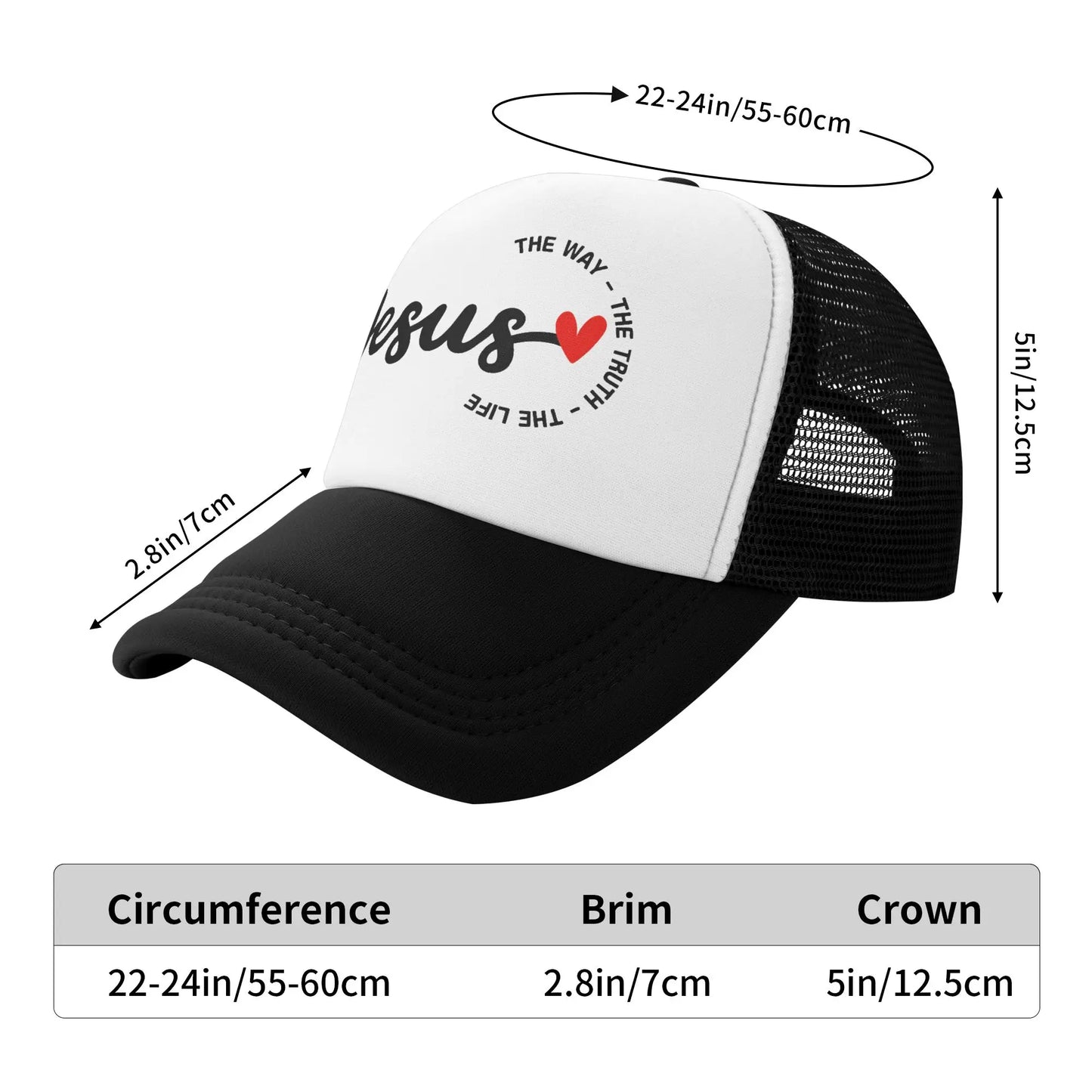 Jesus Is The Way The Truth Baseball Cap