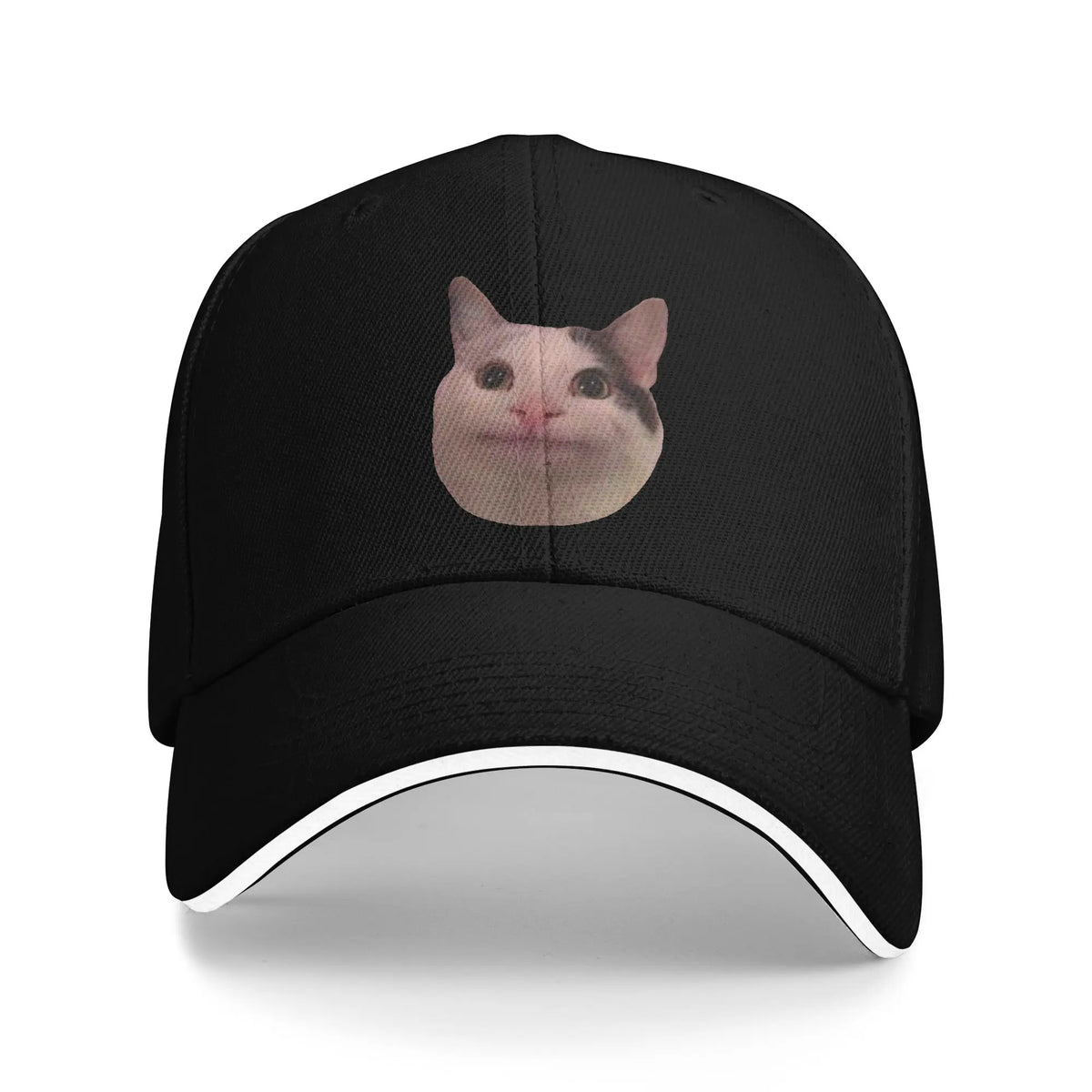 Thug Life Smiling Beluga Cat Baseball Caps