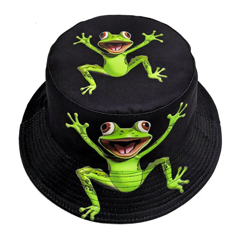 Four Seasons Polyester Cartoon Print Bucket Hat