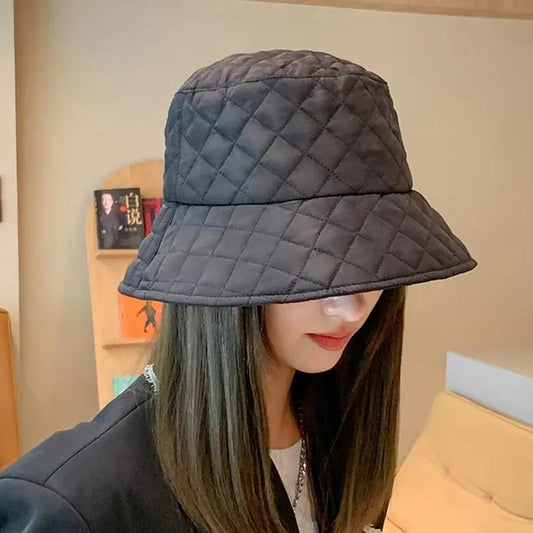 Winter Ultra Light Down Bucket Hats For Women
