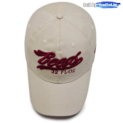 Letters 3D Embroidery Cotton Adjustable Baseball Cap
