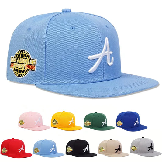 Unisex A letter Side Earth Embroidery Baseball Hats