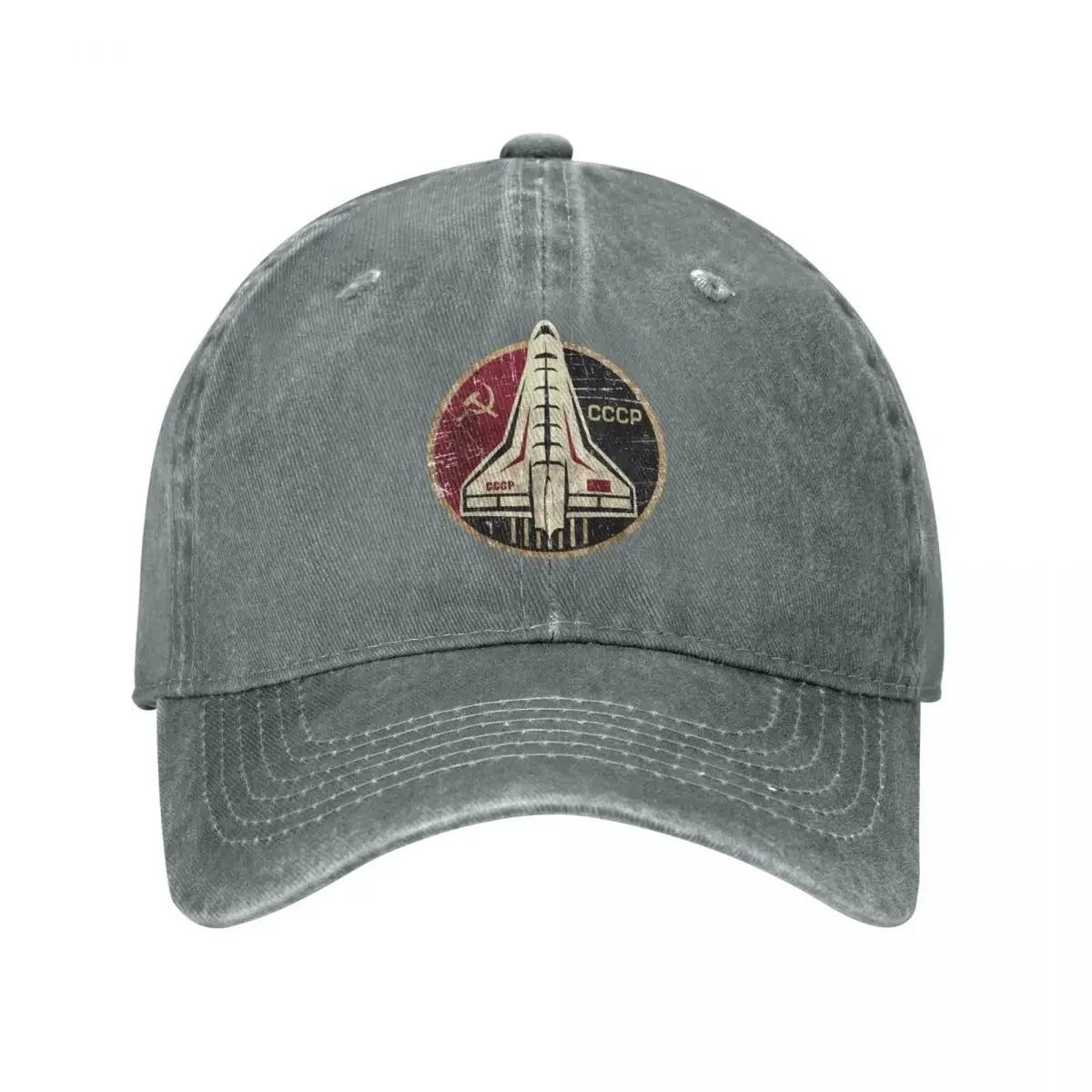 Vintage Denim CCCP Yuri Gagarin Space Shuttle Emblem Baseball Cap