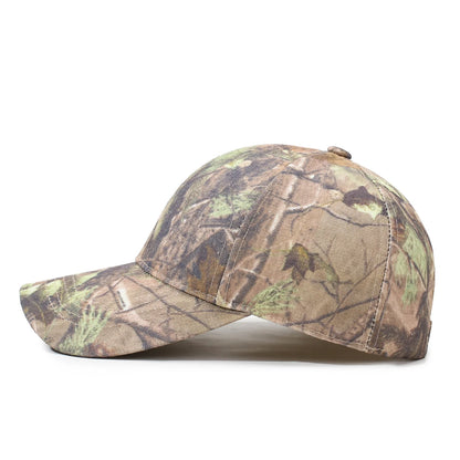 Baseball Cap with Leaf Jungle Camouflage Pattern
