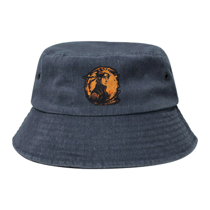 Teen Washed Denim Bucket Hat Anime Naruto