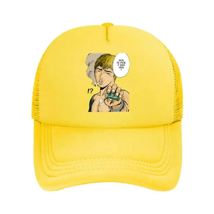 New Manga - Style Character Offering 1000 Yen Mesh Baseball Cap